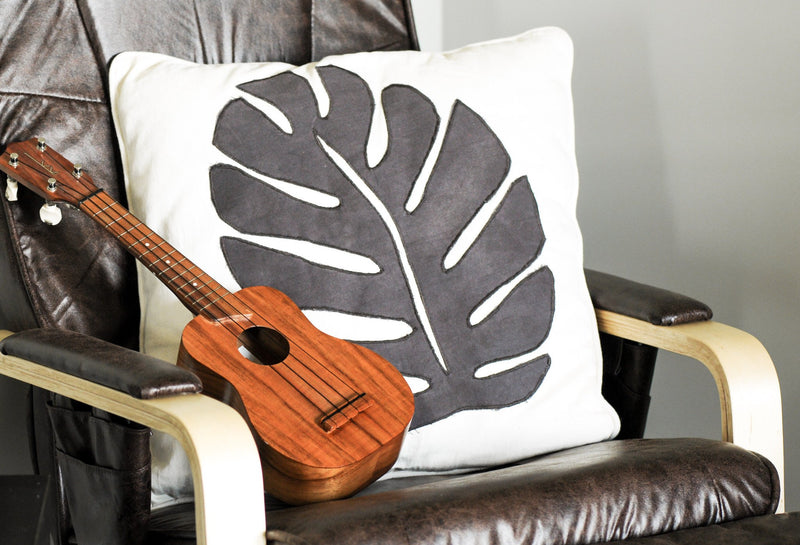 Leaf Pillow - Kenyan materials and design for a fair trade boutique
